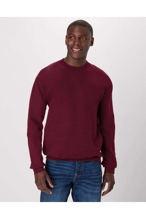 Ultimate Men's Heavyweight Fleece Crewneck Sweatshirt Maroon XL