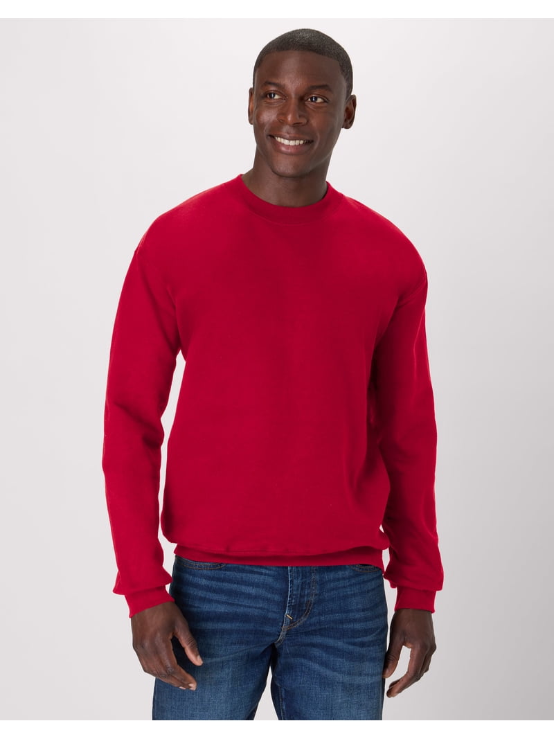 トップス hanes premium weight sweat XL Hanes, Men's Heavyweight Fleece Crewneck Sweatshirt, XL, Deep Red