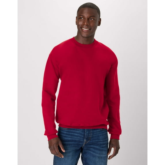 Hanes Ultimate Men's Heavyweight Fleece Crewneck Sweatshirt Deep Red 3XL