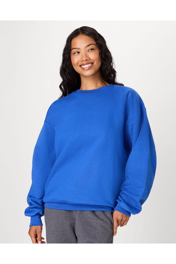 Ultimate Men's Heavyweight Fleece Crewneck Sweatshirt Deep Royal XL