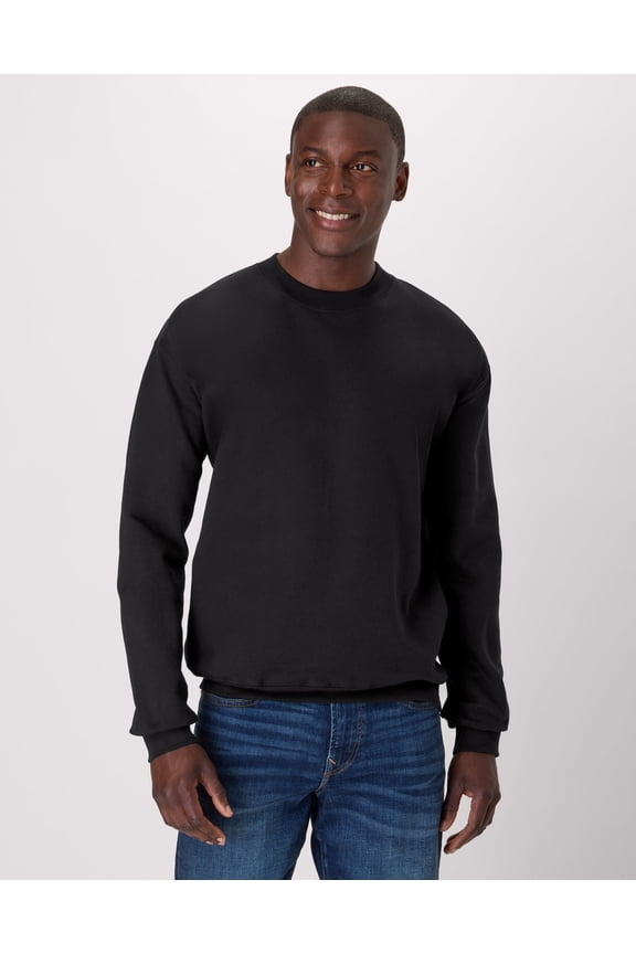 Ultimate Men's Heavyweight Fleece Crewneck Sweatshirt Black S