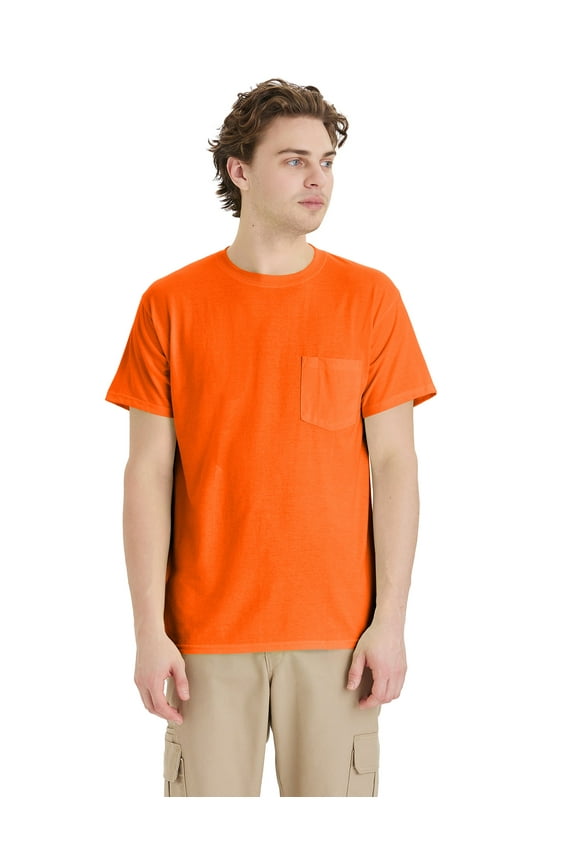 Workwear X-Temp Men's Pocket T-Shirt, 2-Pack Safety Orange 2XL