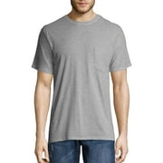 Hanes Men's and Big Men's Workwear Short Sleeve Pocket Tee (2-pack), Up To Size 4XL