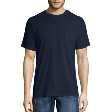 Hanes Men's and Big Men's Workwear Short Sleeve Pocket Tee (2-pack), Up To Size 4XL