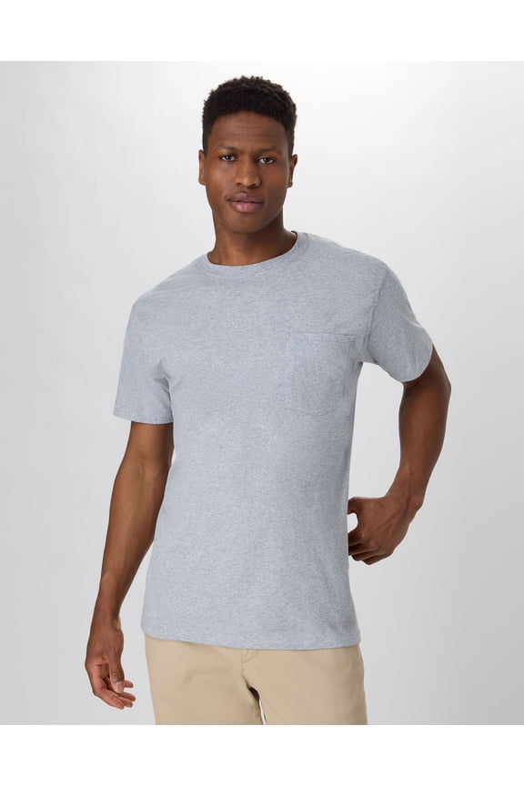 Workwear X-Temp Men's Pocket T-Shirt, 2-Pack Light Steel 2XL