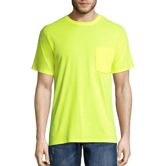 Hanes Men's and Big Men's Workwear Short Sleeve Pocket Tee (2-pack), Up To Size 4XL