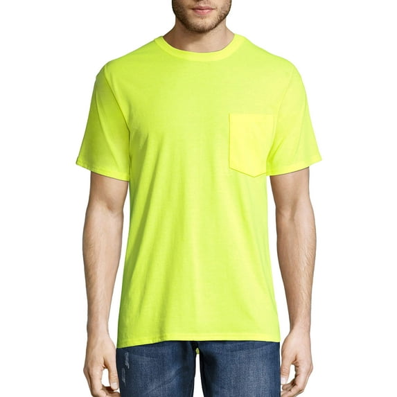 Hanes Men's and Big Men's Workwear Short Sleeve Pocket Tee (2-pack), Up To Size 4XL