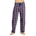 thumbnail image 1 of Hanes Mens Red & Blue Plaid Tagless Woven Stretch Sleep Pants Pajama Bottoms S, 1 of 3