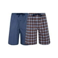 thumbnail image 1 of Hanes Men's and Big Men's Woven Stretch Sleep Jam Shorts, 2-Pack, 1 of 3