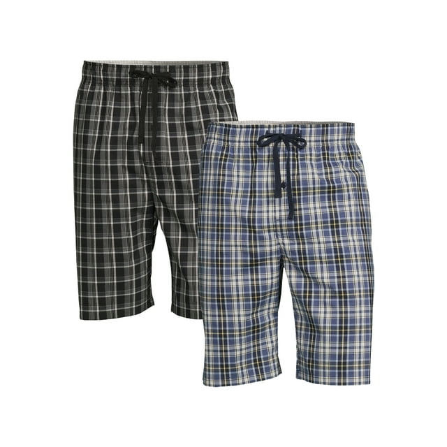 Hanes Men's and Big Men's Woven Stretch Sleep Jam Shorts, 2Pack