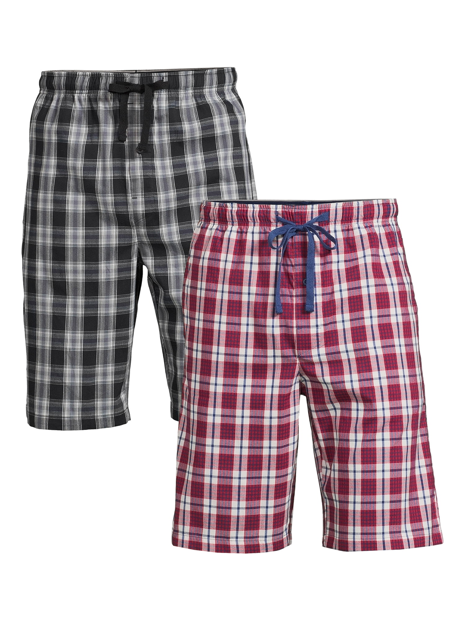 Hanes Men's and Big Men's Woven Stretch Sleep Jam Shorts, 2-Pack