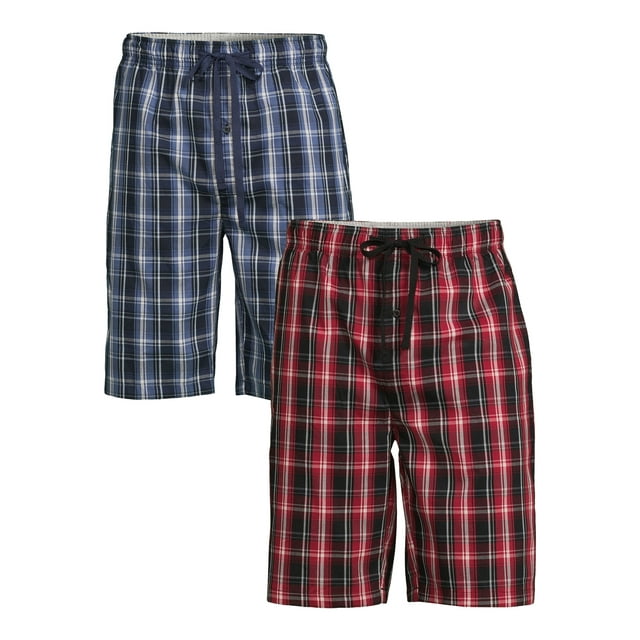 Hanes Men's and Big Men's Woven Stretch Sleep Jam Shorts, 2Pack