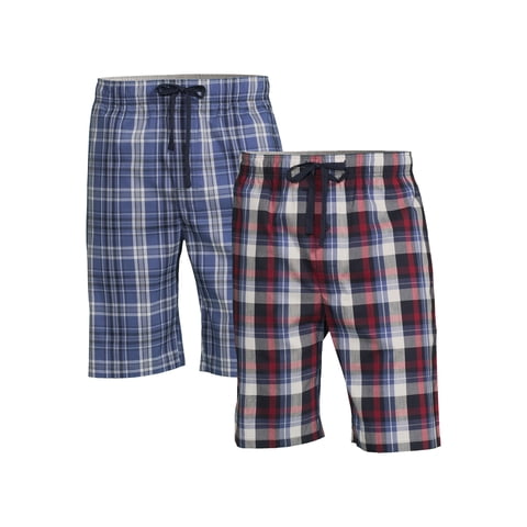 Men's and Big Men's Woven Stretch Sleep Jam Shorts, 2-Pack