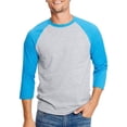 thumbnail image 1 of Hanes Men's and Big Men's X-Temp Baseball Raglan Tee, Up To Size 3XL, 1 of 4