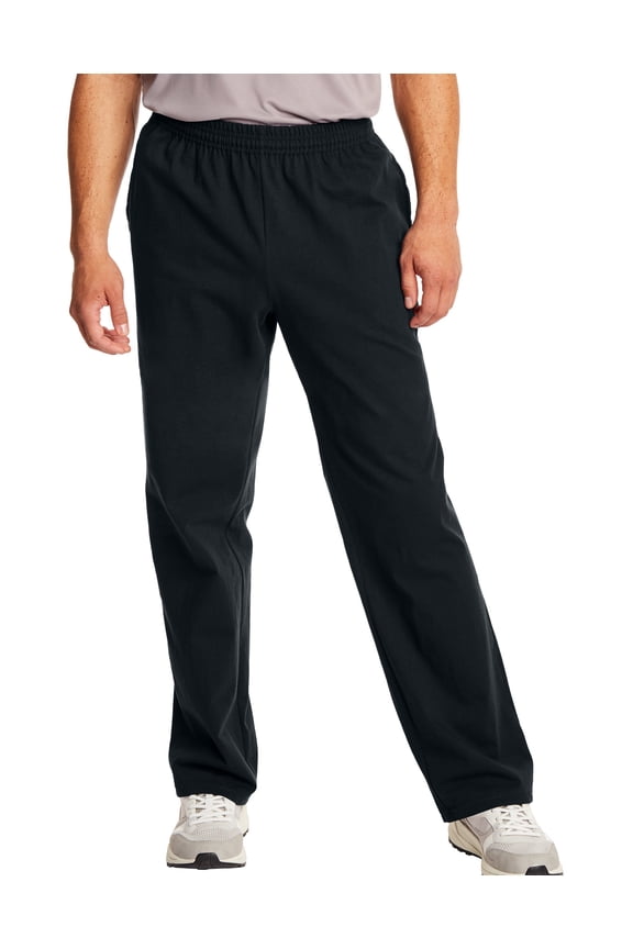 Essentials Men's Cotton Jersey Pants, 32" Black M