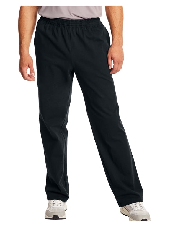 Sweatpants - Essentials Midweight Cotton Jersey Lounge Pants - Open Bottom - Pockets - 32"