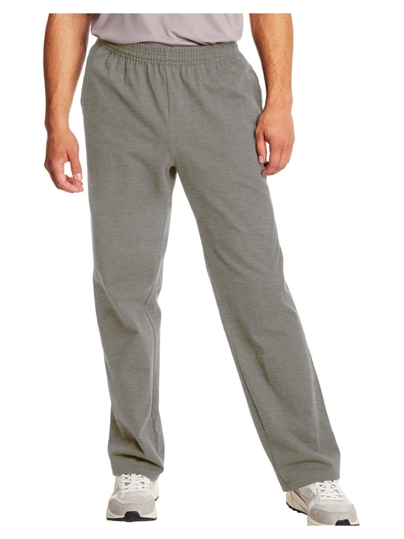 Hanes Sweatpants - Essentials Midweight Cotton Jersey Lounge Pants - Open Bottom - Pockets - 32"