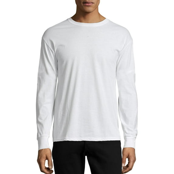 Hanes Men's and Big Men's X-Temp Lightweight Long Sleeve T-Shirt, Up To Size 3XL