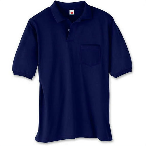 Hanes Men's comfortblend ecosmart jersey polo with pocket