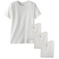 thumbnail image 1 of Hanes Men's 4-Pack FreshIQ Crew Shirt, White, Small, 1 of 5
