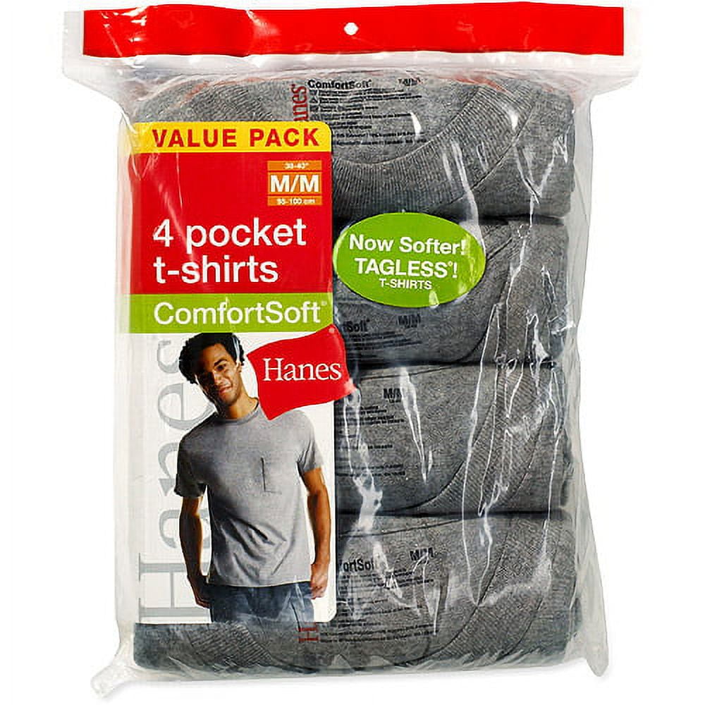 Hanes Mens 4pk Pocket T - Walmart.com