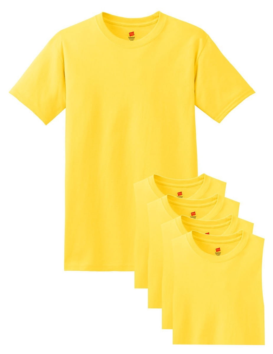 Hanes Mens 5.2 Oz. Comfortsoft Cotton TShirt(5280), Pack Of 5