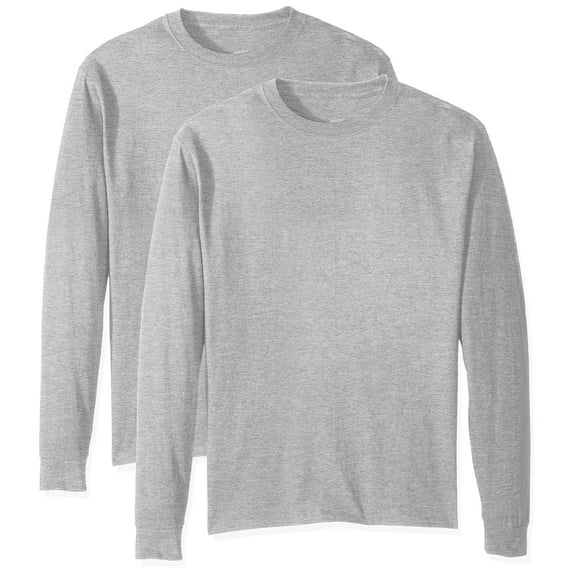 Hanes Mens 5.2 oz Comfortsoft Heavyweight T-Shirt (Pack of 2) 2 Light Steel