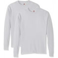 thumbnail image 1 of Hanes Mens 5.2 oz Comfortsoft Heavyweight T-Shirt (Pack of 2) 2 White, 1 of 4