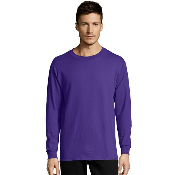 Hanes Mens 5.2 oz Comfortsoft Heavyweight T-Shirt, XL, Purple, XL, Purple