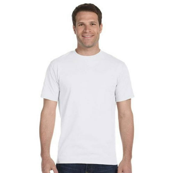 Hanes Mens 5.2 oz HEAVYWEIGHT Short Sleeve T-shirt (Pack of 6) (3 White / 3 Navy)
