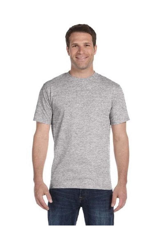 Mens 5.2 oz HEAVYWEIGHT Short Sleeve T-shirt (Pack of 6) 6 Light Steel