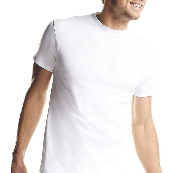 Hanes Mens 7-Pk. Solid Crew Neck T-Shirts Small White