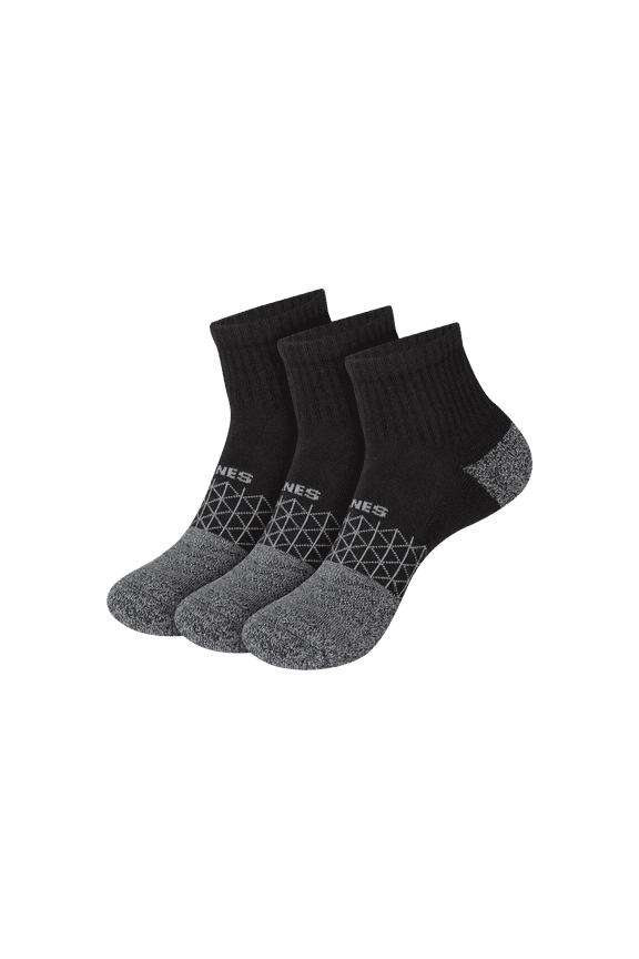 Mens Absolute Comfort Cushioned Ankle Socks, 3-Pairs