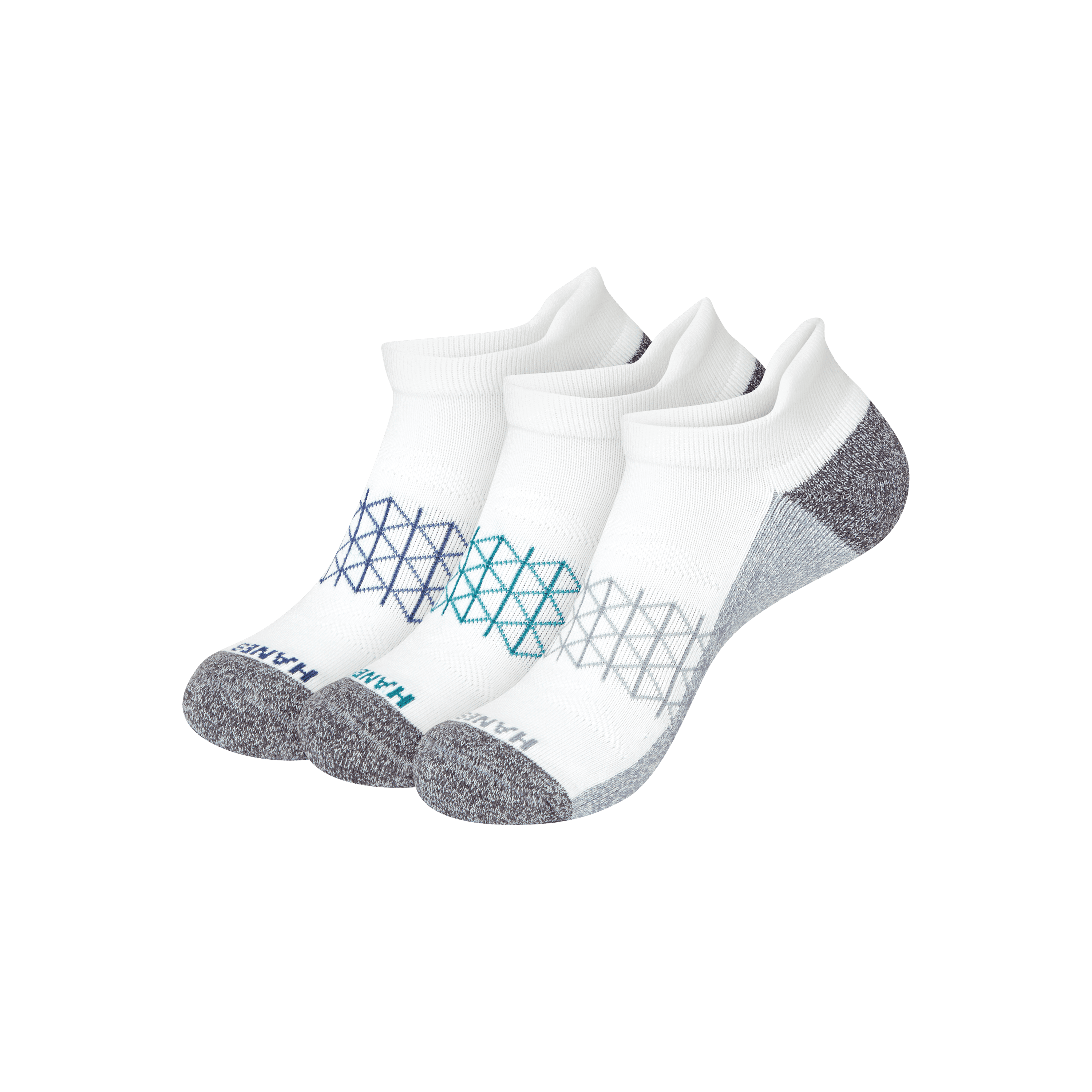 Hanes Mens Absolute Comfort Cushioned Heel Shield Socks, 3 Pairs