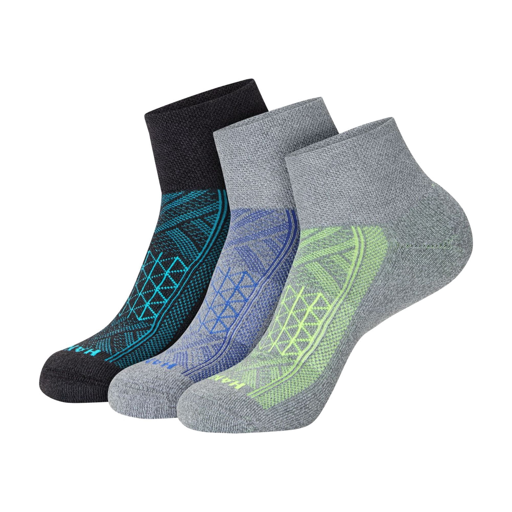 Hanes Mens Absolute Run Comfort Cushioned Ankle Socks, 3-Pairs