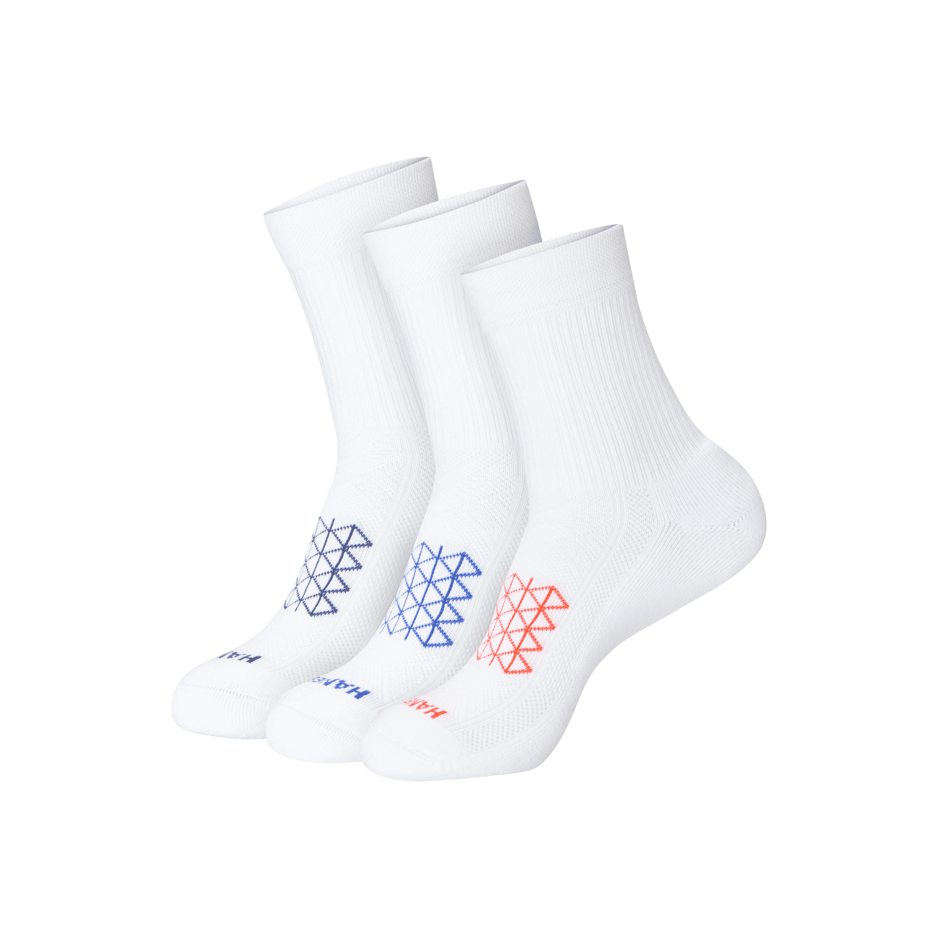 Hanes Mens Absolute Run Comfort Cushioned Crew Socks, 3-Pairs