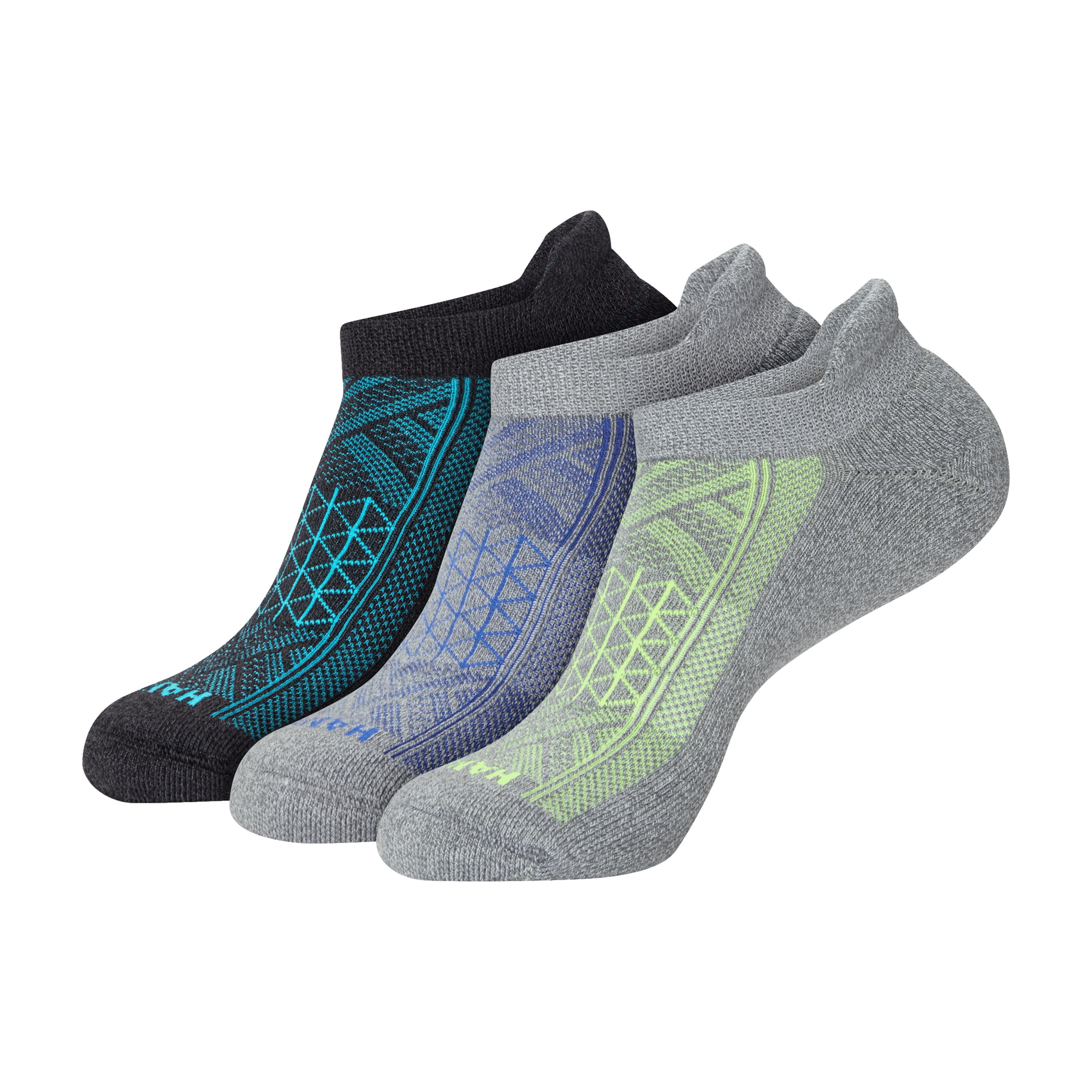 Hanes Mens Absolute Run Comfort Cushioned Heel Shield Socks, 3-Pairs