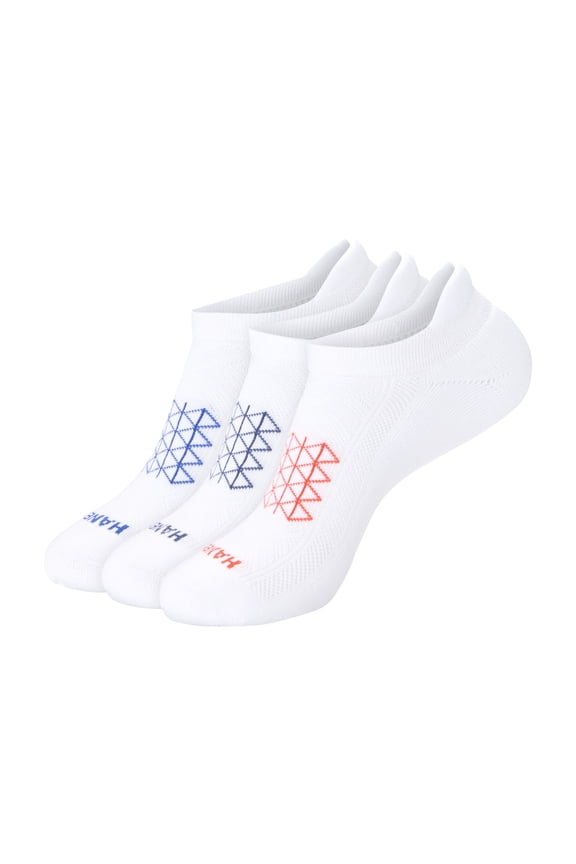 Mens No-Show Socks Value Pack, 3-Pack, Absolute Run No-Show Socks with Heel-Shield Tab, Moisture-Wicking