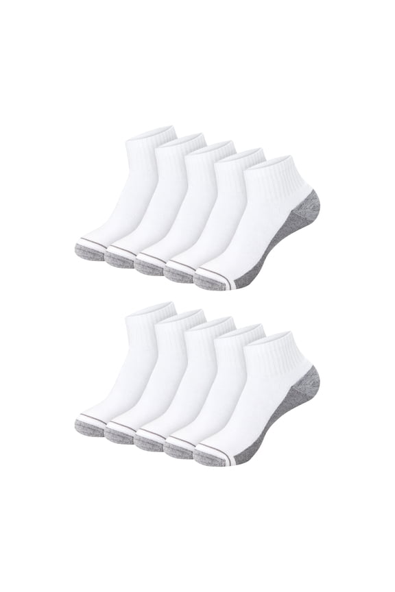 Mens Ankle Socks Pack, 10-Pack, Max Cushion Moisture-Wicking Sock