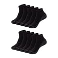 thumbnail image 1 of Hanes Mens Ankle Socks Pack, 10-Pack, Max Cushion Moisture-Wicking Sock, 1 of 4