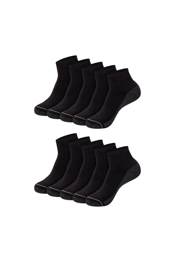 Mens Ankle Socks Pack, 10-Pack, Max Cushion Moisture-Wicking Sock