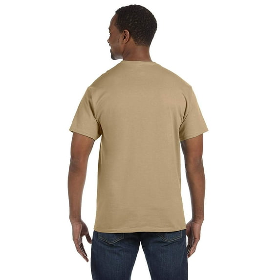 Hanes Mens Authentic Short-Sleeve T-Shirt (Pack of 3) 3 Pebble