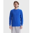 thumbnail image 1 of Hanes Beefy Men's Long Sleeve T-Shirt, Cotton Deep Royal M, 1 of 9