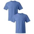 thumbnail image 1 of Hanes Mens Beefy-T® Crewneck Short-Sleeve T-Shirt (Pack of 2) 2 Carolina Blue, 1 of 1
