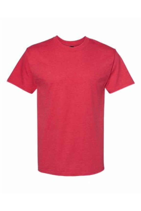 Mens Beefy-T Short-Sleeve T-Shirt, 4XL, Heather Red