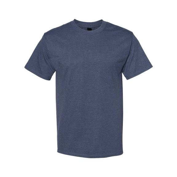 Hanes Mens Beefy-T Short-Sleeve T-Shirt, S, Heather Navy