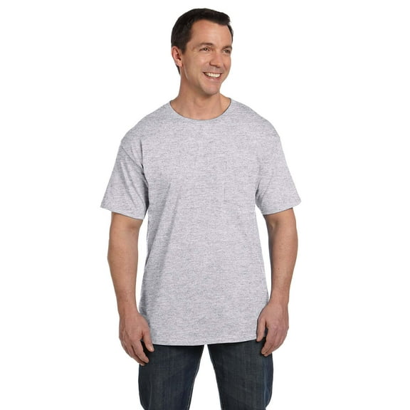 Hanes Mens Beefyt 100% Cotton Tshirt With Pocket(5190), Pack Of 2
