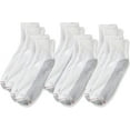 thumbnail image 1 of Hanes Mens Big & Tall Cushion Ankle Socks 6-Pack - Shoe Sizes: 13-15 - White, 1 of 1