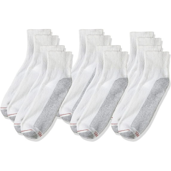 Hanes Mens Big & Tall Cushion Ankle Socks 6-Pack - Shoe Sizes: 13-15 - White