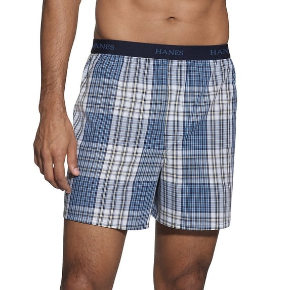 Hanes Mens Classics Tagless Boxers, 5-Pack Medium Assorted